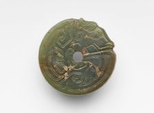 Pendant in the form of a coiled dragon, Late Shang dynasty, ca. 1300-ca. 1050 BCE. Creator: Unknown