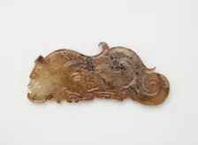 Pendant in the form of a crouching feline, Eastern Zhou dynasty, 475-221 BCE. Creator: Unknown