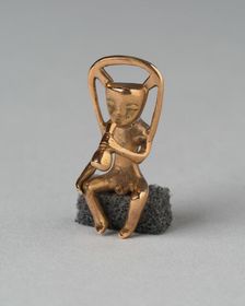 Pendant in the Form of a Seated Musician, A.D. 1000/1500. Creator: Unknown