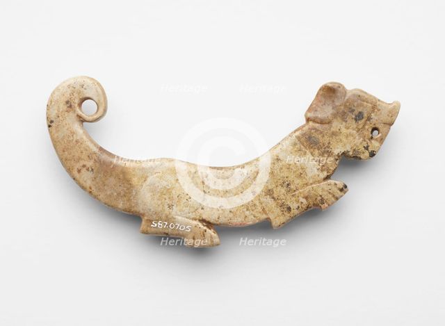 Pendant in the form of a tiger, Late Shang dynasty, ca. 1300-ca. 1050 BCE. Creator: Unknown.