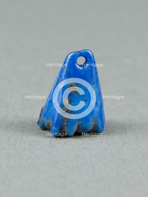 Pendant in the Shape of a Lotus Blossom, Egypt, New Kingdom-Late Period (about 1550-664 BCE). Creator: Unknown.