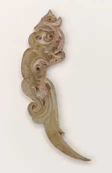 Pendant in form of a feline-dragon, Eastern Zhou dynasty, 475-221 BCE. Creator: Unknown