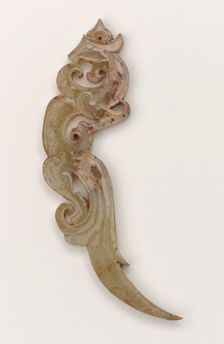 Pendant in form of a feline-dragon, Eastern Zhou dynasty, 475-221 BCE. Creator: Unknown