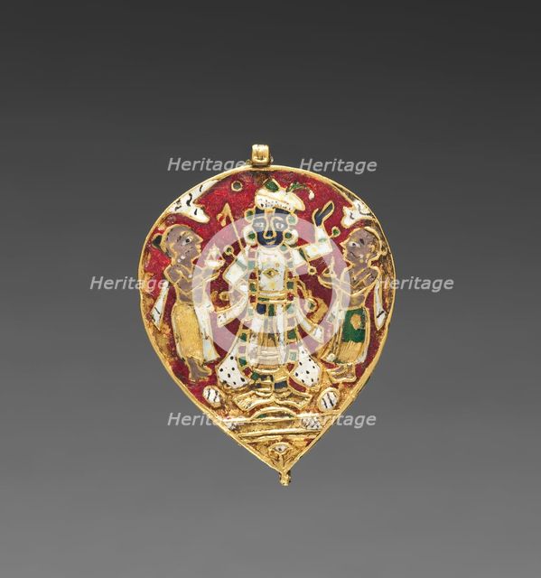 Pendant: Krishna as Sri Nathaji, c. 1800-1830. Creator: Unknown.