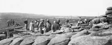 Pendant la bataille de la Somme : le poste de commandement du colonel Messimy..., 1916. Creator: Unknown