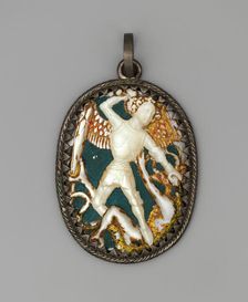 Pendant Medallion with Michael Slaying the Dragon, ca. 1470-80. Creator: Unknown