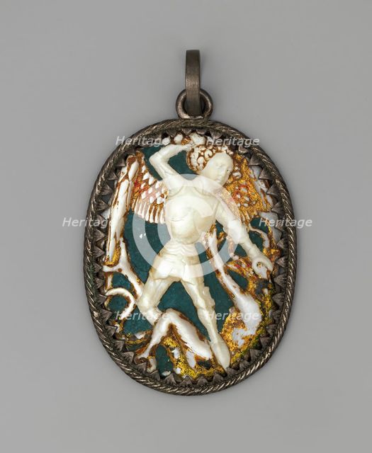 Pendant Medallion with Michael Slaying the Dragon, ca. 1470-80. Creator: Unknown.