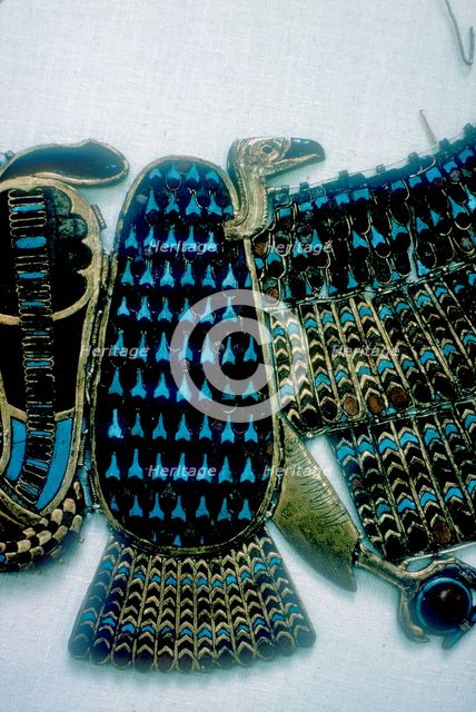 Pendant of the Vulture of Upper Egypt, Tomb of Tutankhamun, c14th century BC. Artist: Unknown
