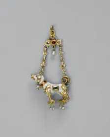 Pendant Shaped as a Dog, Spain, c. 1575-c. 1625, with later modifications. Creator: Unknown