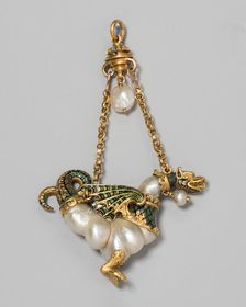 Pendant Shaped as a Dragon, Spain, c. 1575-c. 1600. Creator: Unknown