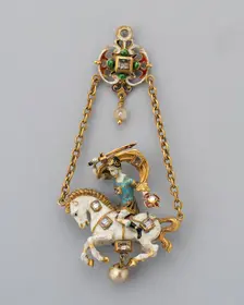 Pendant Shaped as a Horseman, Austria, c. 1860/70, second half of the 19th century. Creator: Unknown