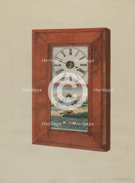 Pendulum Clock, c. 1937. Creator: John Jordan.