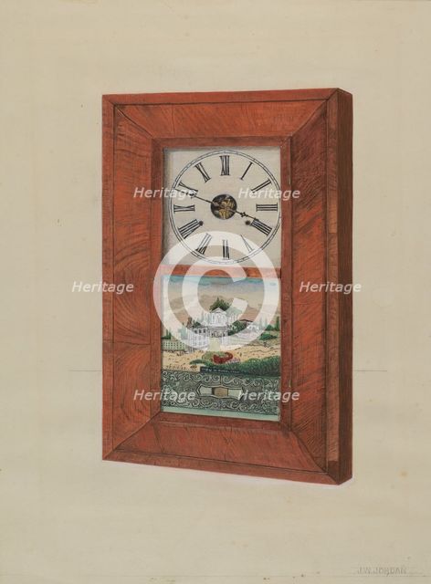 Pendulum Clock, c. 1937. Creator: John Jordan.