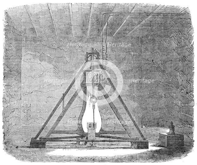Pendulum-Room at the Bottom of the Harton Coal-Pit, 1854. Creator: Unknown.