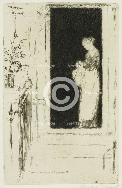 Penelope, A Doorway Chelsea, 1888-89. Creator: Theodore Roussel.