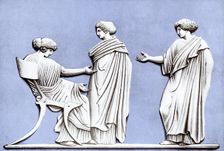 Penelope and Maidens Wedgwood plaque, 18th century, (c1920)