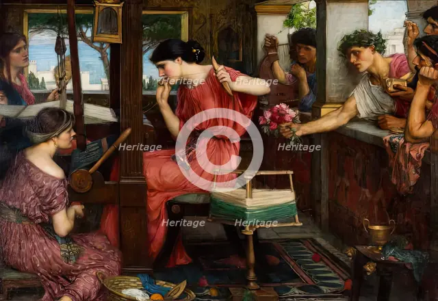 Penelope and the Suitors, 1911-1912. Creator: John William Waterhouse.