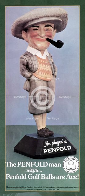 Penfold pro-shop poster, "He played a Penfold", c1950. Creator: Unknown.