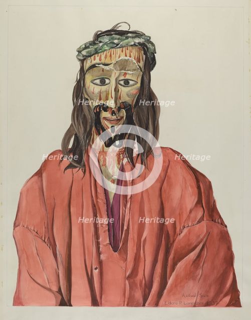 Penitent Christ, 1937. Creator: Eldora P. Lorenzini.