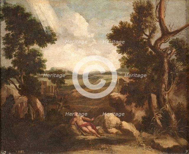 Penitent Magdalen, before 1713. Creators: Gaspard Dughet, Carlo Maratti.