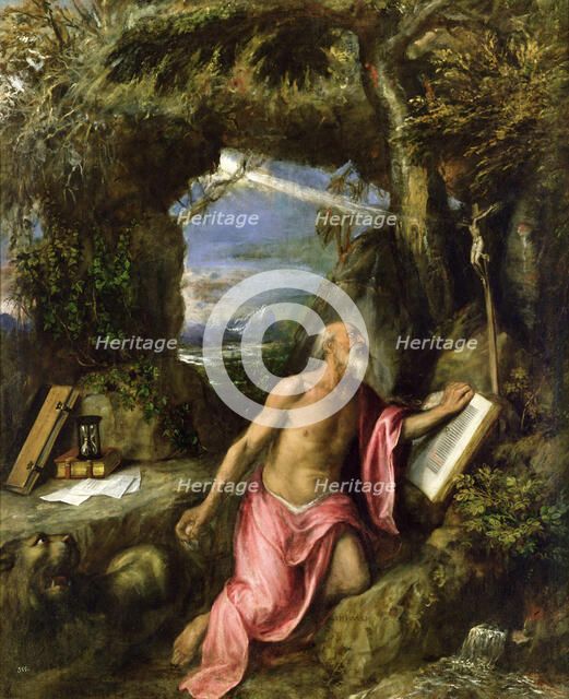 Penitent Saint Jerome, ca. 1575. Creator: Titian (1488-1576).