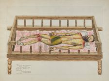 Penitente Santo Entierro or (Saint in Earth), 1937. Creator: Eldora P. Lorenzini