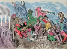 Penitents and musicians - scene from Don Quixote, 19th century. Creator: Gustave Doré