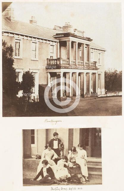 Penllergare; Birthday Group, Sept. 23, 1853, 1853-56. Creator: John Dillwyn Llewelyn.