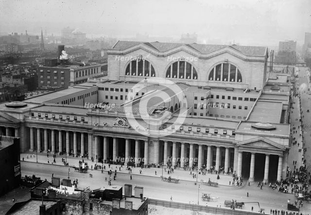 Penn. RR Station from Gimbel's N.Y., between c1910 and c1915. Creator: Bain News Service.