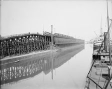Penna. Ry. [Pennsylvania Railroad], coal trestle, Erie, Pa., ca 1900. Creator: William H. Jackson
