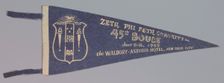 Pennant for the Zeta Phi Beta sorority's 45th Boulé, 1965. Creator: Unknown