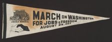 Pennant from the March on Washington carried by Edith Lee-Payne, 1963. Creator: Unknown