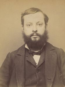 Pennelier. Casimir. Arthur. 36 ans, né à Billeuse (Somme). Clerc d'huissier. Anarchiste. 1..., 1894. Creator: Alphonse Bertillon