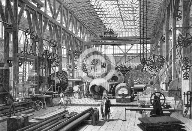 Penn's Machine-Engine Factory at Greenwich: the Large Machine-Shop and Turnery, 1865. Creator: Unknown.