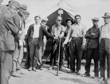 Pennsylvania coal strike - in Atlantic camp showing guns of deputies, between c1910 and c1915. Creator: Bain News Service