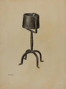 Pennsylvania Fat Lamp, c. 1941. Creator: Helen Hobart
