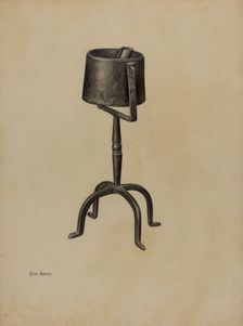 Pennsylvania Fat Lamp, c. 1941. Creator: Helen Hobart