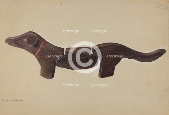 Pennsylvania German Toy Dachshund, c. 1937. Creator: Mina Lowry.