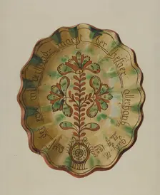Pennsylvania German Dish, c. 1936. Creator: Albert J. Levone