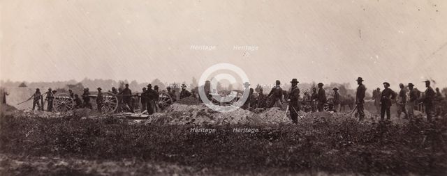 Pennsylvania Light Artillery, Battery B, Petersburg, Virginia, 1864. Creator: Tim O'Sullivan.