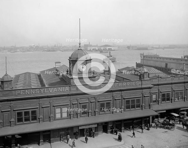 Pennsylvania R.R. [Railroad] ferries, Philadelphia, Pa., c1908. Creator: Unknown.