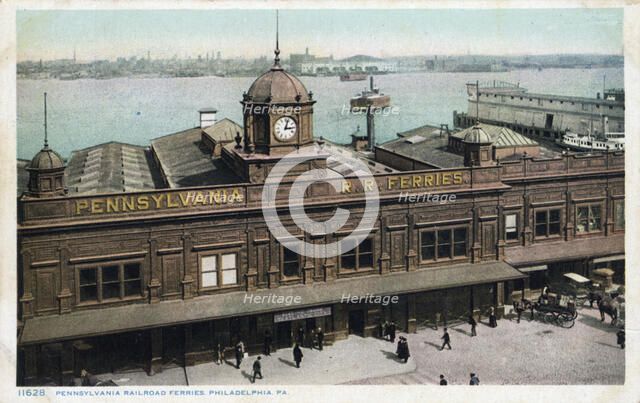 Pennsylvania Railroad Ferries, Philadelphia, Pennsylvania, USA, 1908. Artist: Unknown