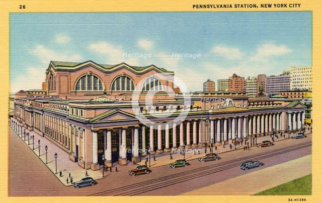 Pennsylvania Station, New York City, New York, USA, 1933. Artist: Unknown