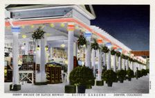 Penny arcade on Elitch's Midway, Elitch Gardens, Denver, Colorado, USA, 1945