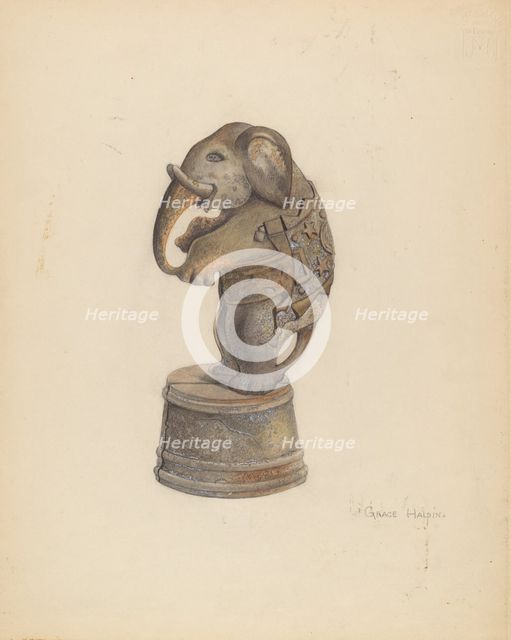 Penny Bank, c. 1939. Creator: Grace Halpin.
