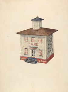 Penny Bank, c. 1939. Creator: Samuel O. Klein