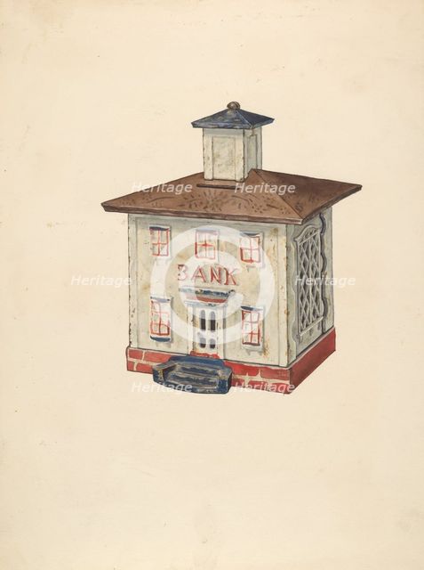 Penny Bank, c. 1939. Creator: Samuel O. Klein.