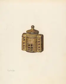 Penny Bank, c. 1941. Creator: Herman Schulze