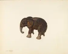 Penny Bank (Elephant), c. 1939. Creator: Ben Lassen