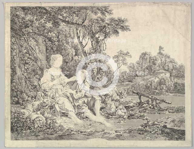 Pensant-ils au Raisin? (Are They Thinking About the Grape?), 18th century. Creator: Jacques Philippe Le Bas.